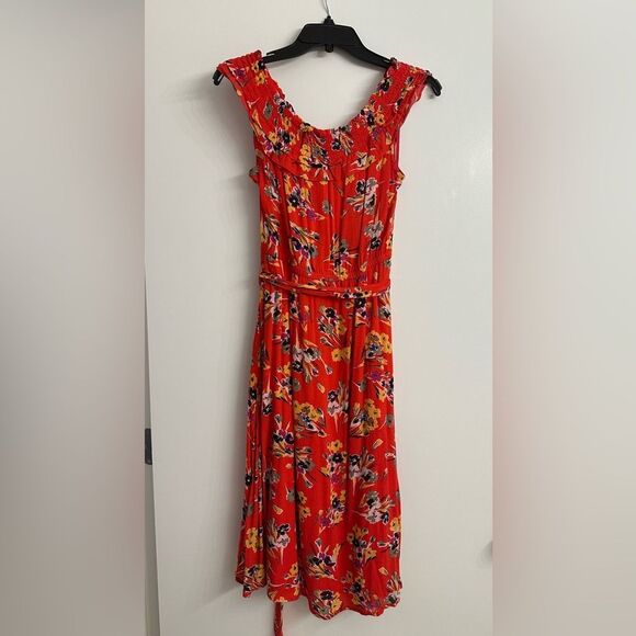 Anthropologie, 52 Conversations Off-The-Shoulder Floral Dress – Size 6 – Pockets - Picture 9 of 16